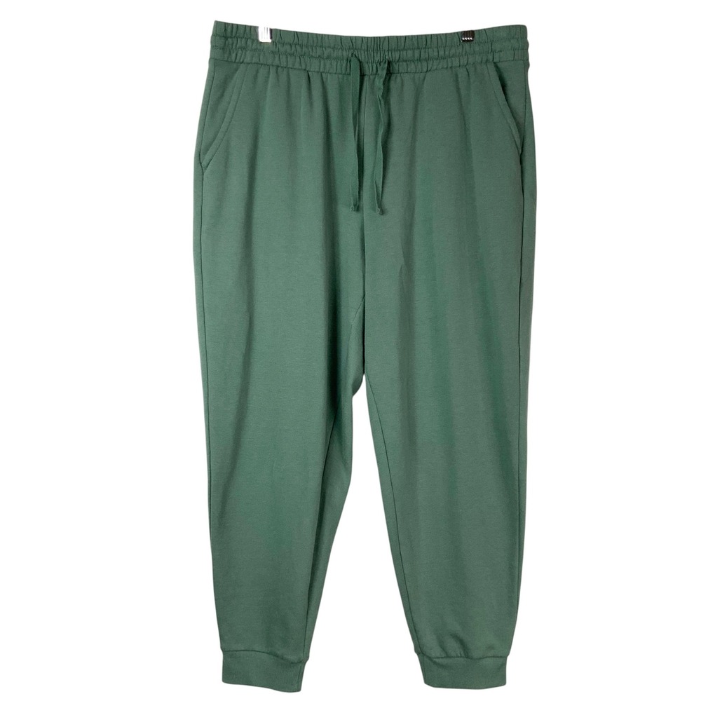 Torrid Green Jogger Pants 3X Elastic Waist Drawstring Pull-On Fleece Pockets
